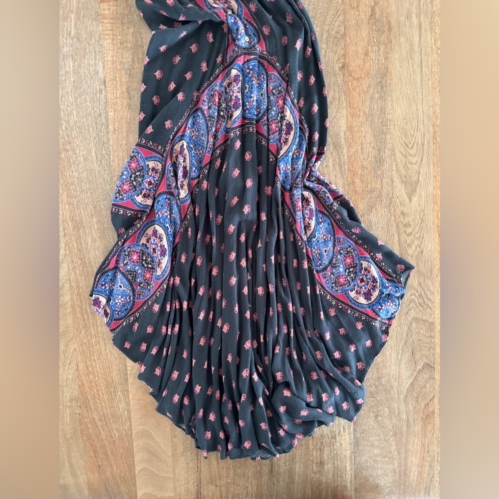 Racerback Tank Dress Floral Print Flowy Lightweight Flattering Midi/Maxi Size M - Picture 3 of 12
